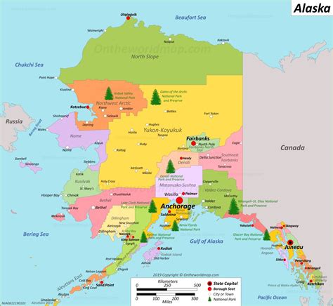 alaska towns map